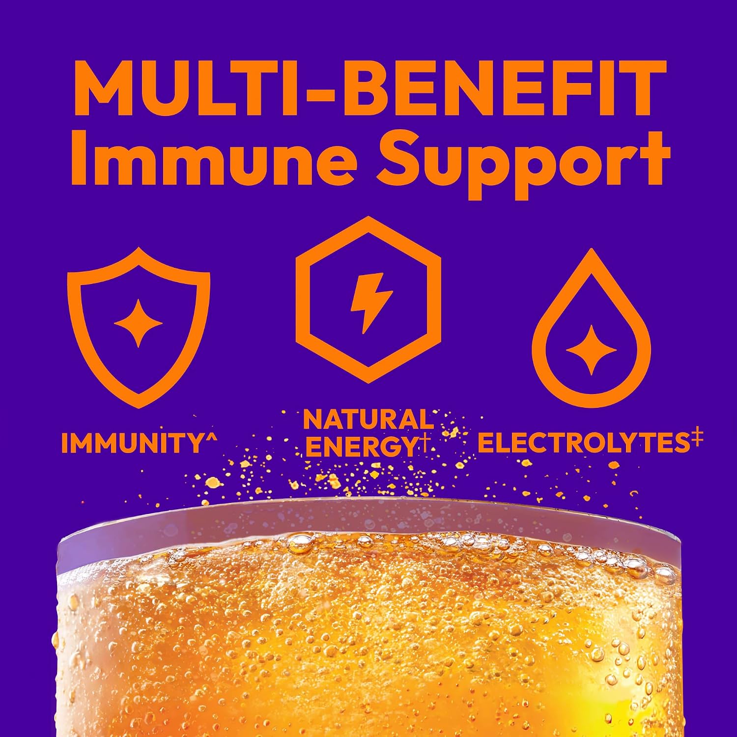 Emergen-C Citrus-Ginger Mezcla Efervescente con Vitamina C, Cúrcuma y Jengibre, 18 Sobres