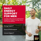GNC Mega Men Energy & Metabolism Multivitamínico para Hombres - 180 Comprimidos