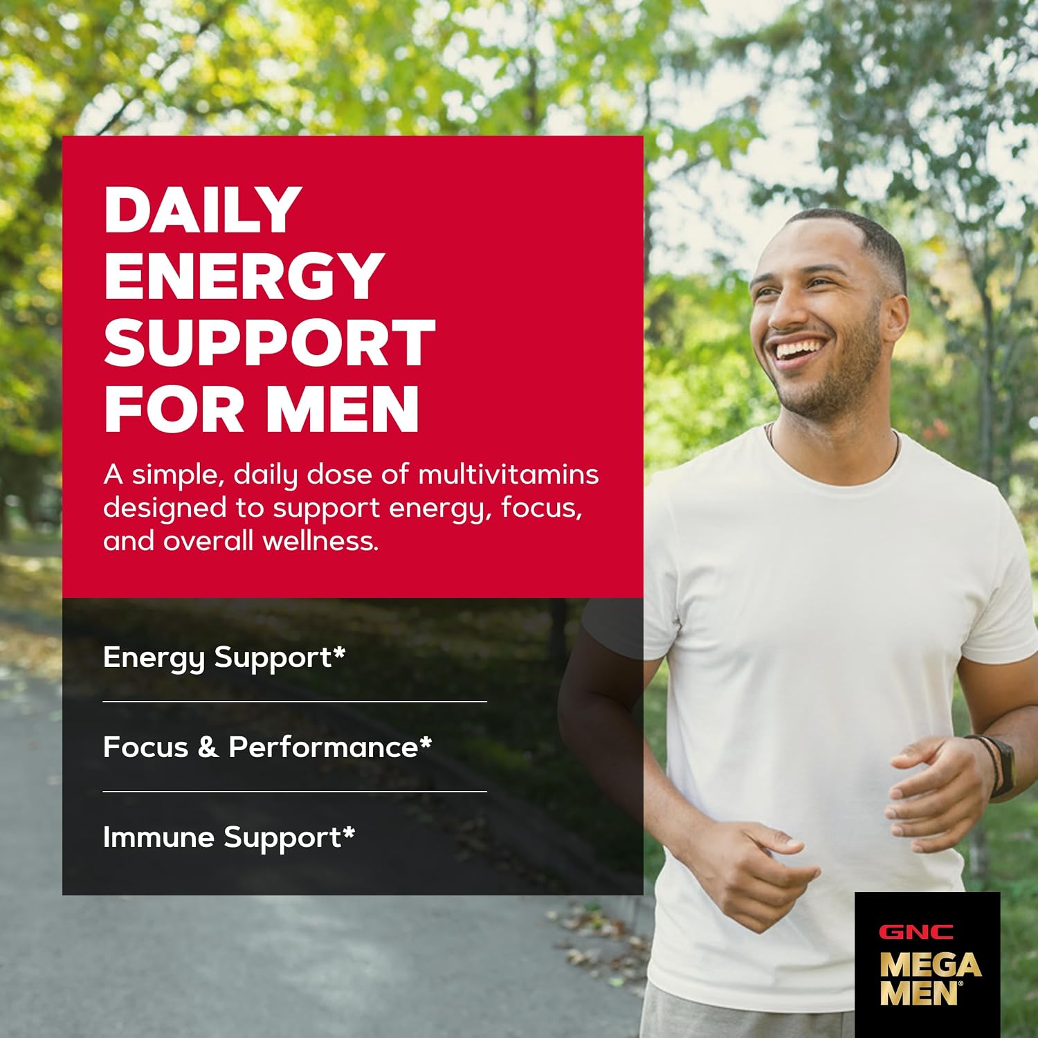 GNC Mega Men Energy & Metabolism Multivitamínico para Hombres - 180 Comprimidos
