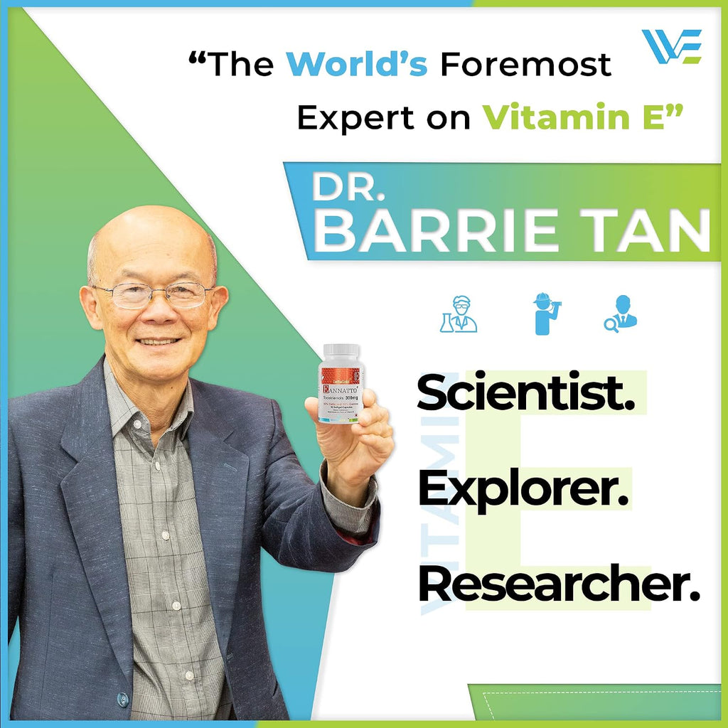 WELLNESS EXTRACT Eannatto Tocotrienols Vitamina E Sin Tocoferoles, Non-GMO, Sin Gluten, Antioxidante (300 mg, 30 cápsulas blandas)
