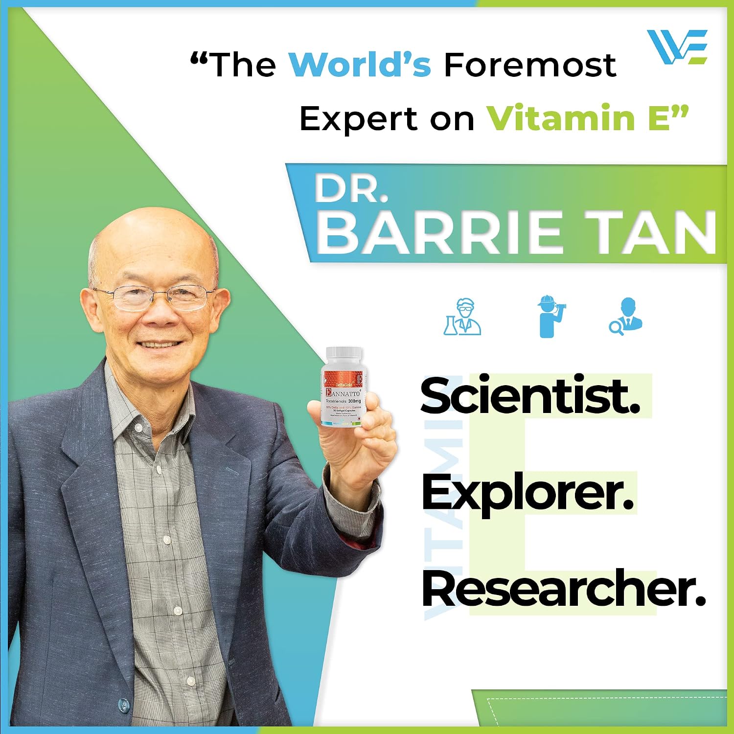 WELLNESS EXTRACT Eannatto Tocotrienols Vitamina E Sin Tocoferoles, Non-GMO, Sin Gluten, Antioxidante (300 mg, 30 cápsulas blandas)