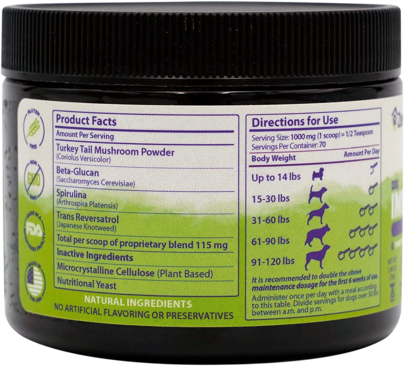 Zenapet Immune Support - Suplemento en polvo para la inmunidad y digestión canina