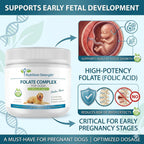 Folate para perros para promover la salud cardiovascular y prenatal, apoyar la síntesis de ADN y el mantenimiento celular, ácido fólico para perros con zinc, biotina, hierro y vitamina B12, 120 masticables blandos
