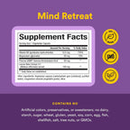 Natural Factors Mind Retreat - Suplemento para la relajación con PharmaGABA, Magnesio Glicinato, Extracto de Melisa y Vitamina B6 - 60 Cápsulas Vegetales