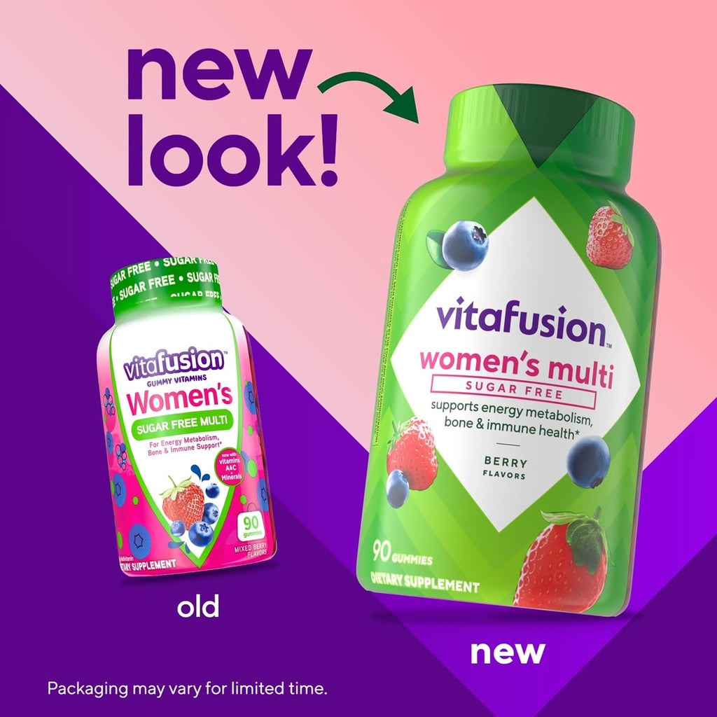 Vitafusion Multivitamínico para Mujeres Sin Azúcar - 90 Gomitas
