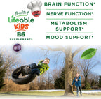 Lifeable Gomitas de Vitamina B6 para Niños - 50 mg - 60 Gomitas
