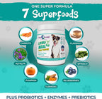 Vital Planet Living Meal Alimento para Perros en Polvo con Enzimas, Superalimentos y Probióticos - 111 g (30 dosis)