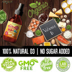 Vitamina D3 K2 10.000 UI Spray con Aceite MCT Orgánico, Vitamina A (Retinol) – Vegano