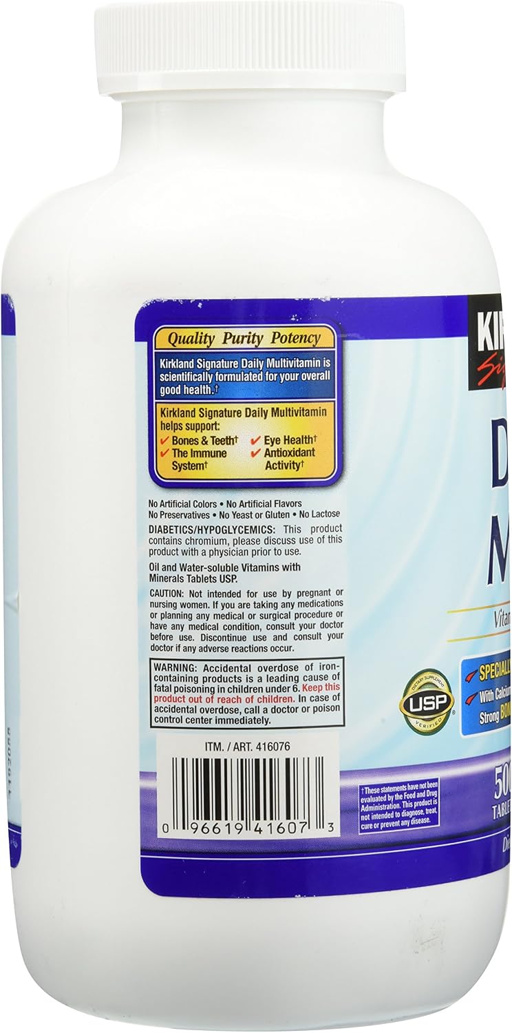 Kirkland Signature Daily Multi, 500 Tabletas (2 Paquetes)
