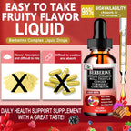Berberine Drops 6-en-1 de Vita letuo - Complejo Líquido de Berberina con Canela, Cardo Mariano y Cúrcuma, 30 Dosis