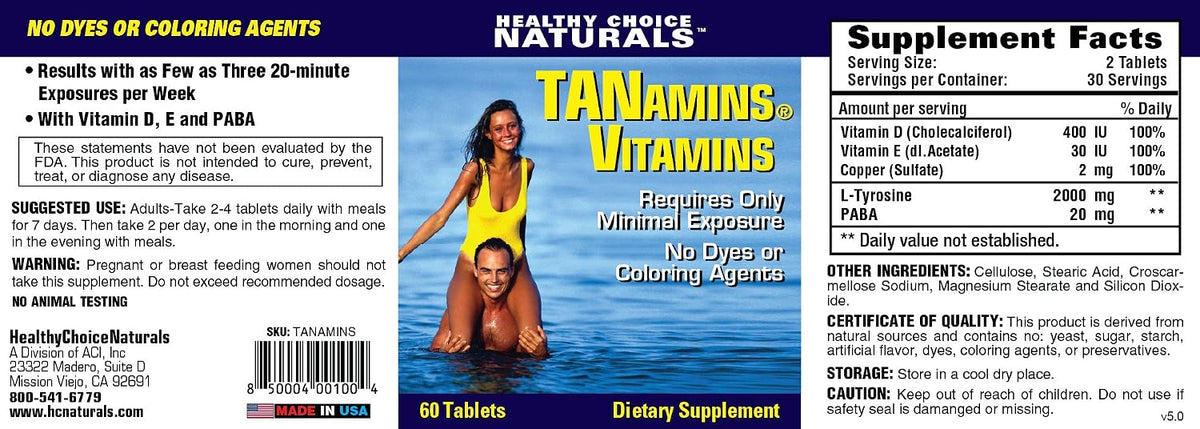 Tanamins Tanning Vitamin - Loción para – Apoyo a la pigmentación natural de la piel. – Image 1