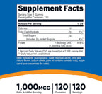 Nutricost Ácido Fólico (Vitamina B9) Gominolas Vegetarianas - 120 Gominolas, 1 mg por ración