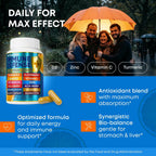 12 en 1 Immune Support Supplement - Immune Defense Vitamins w/Elderberry, Vitamin D3, C, Zinc, Echinacea, Ginger - Natural Immunity System Booster - Immune & Muscle Health 120 Caps