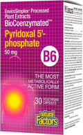 Natural Factors BioCoenzymated Piridoxal 5'-Fosfato 50 mg, 30 Cápsulas Veganas