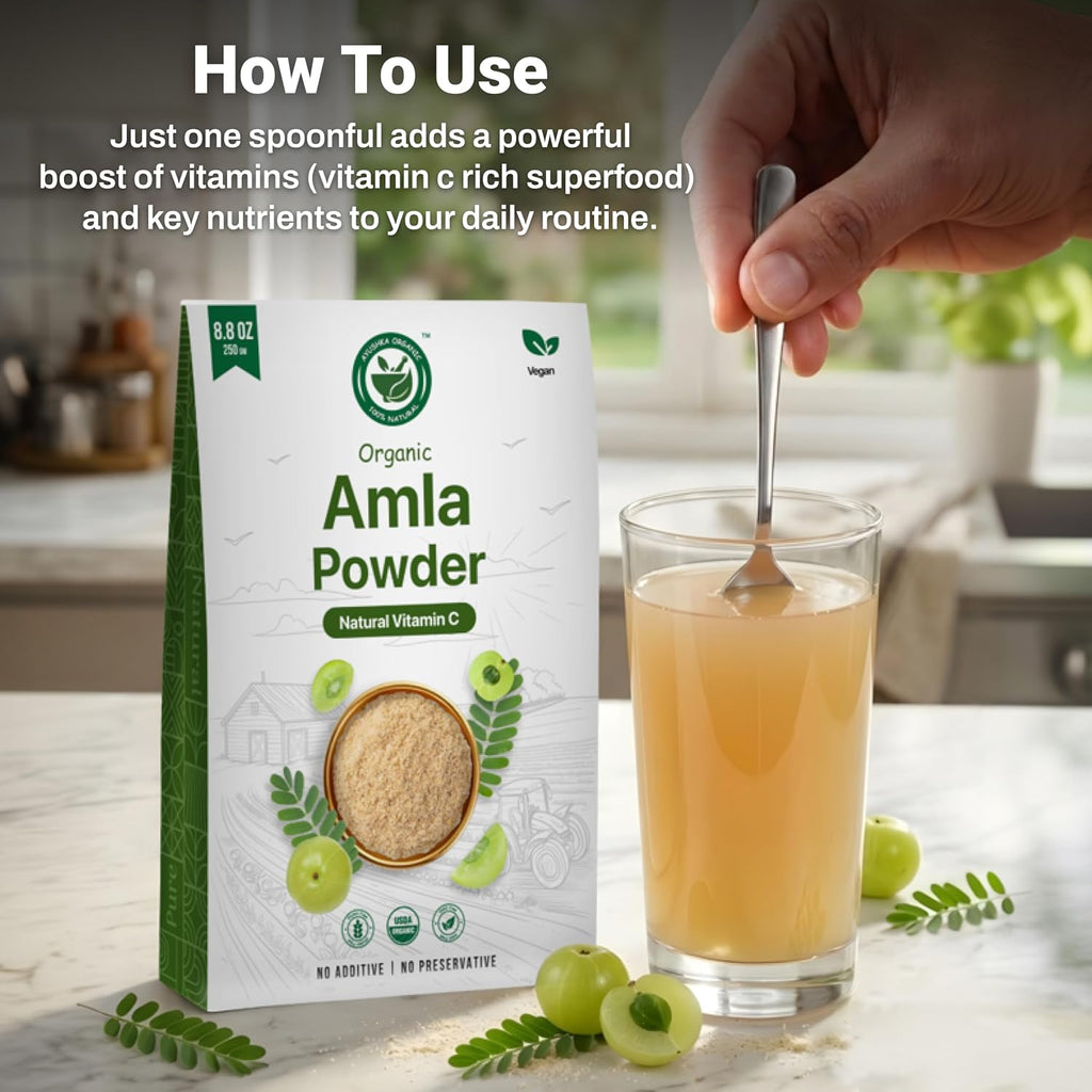 Ayushka Organic Amla en Polvo (Amalaki) – Grosella India Orgánica 250g