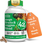Botanic Choice - Mega Fruits & Veggies Blend - 42 Frutas y Verduras - 60 Cápsulas