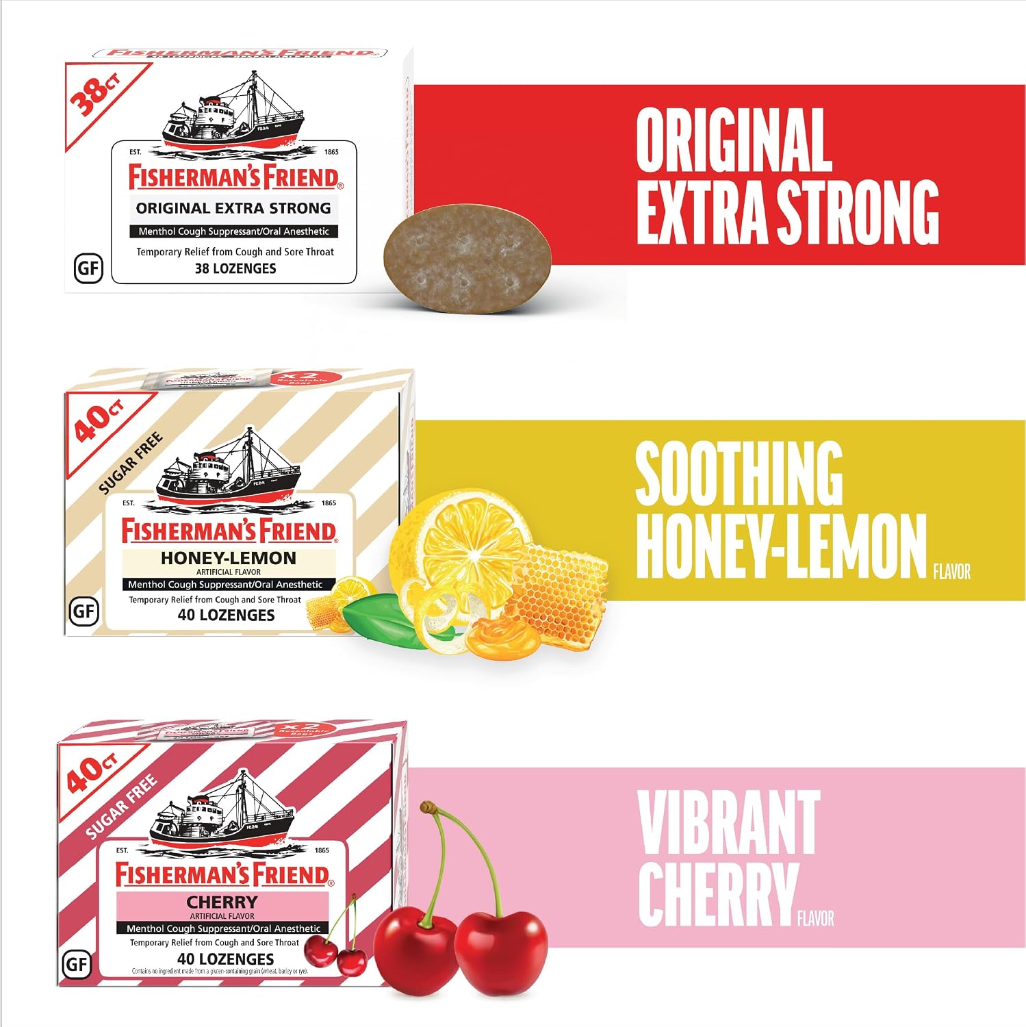 Fisherman's Friend Original Extra Strong Pastillas para la Tos (Paquete de 6 x 38 unidades) - 10mg de Mentol Natural