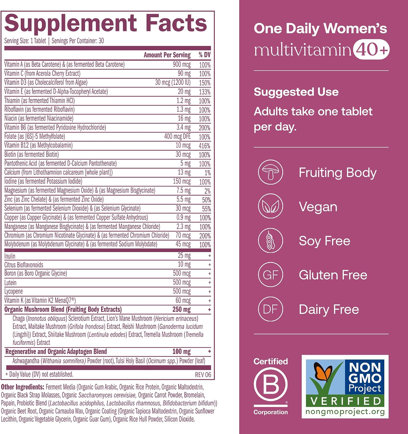 True Grace Pack Mujer 40+: Multivitamínico y Probiótico (30 Días)