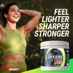 Daily Greens and Reds - Super Greens Powder con Probióticos y Adaptógenos (Peach Berry)