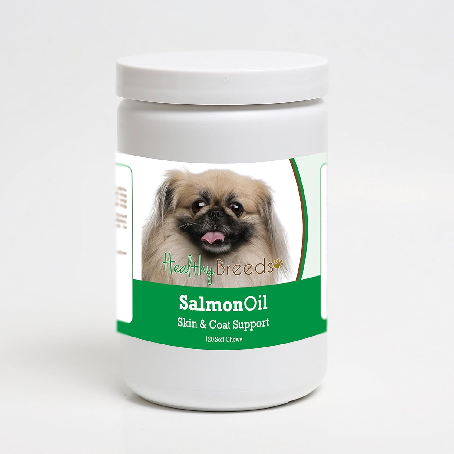 Healthy Breeds Golosinas Blandas de Aceite de Salmón para Perros Pekingese, 120 uds