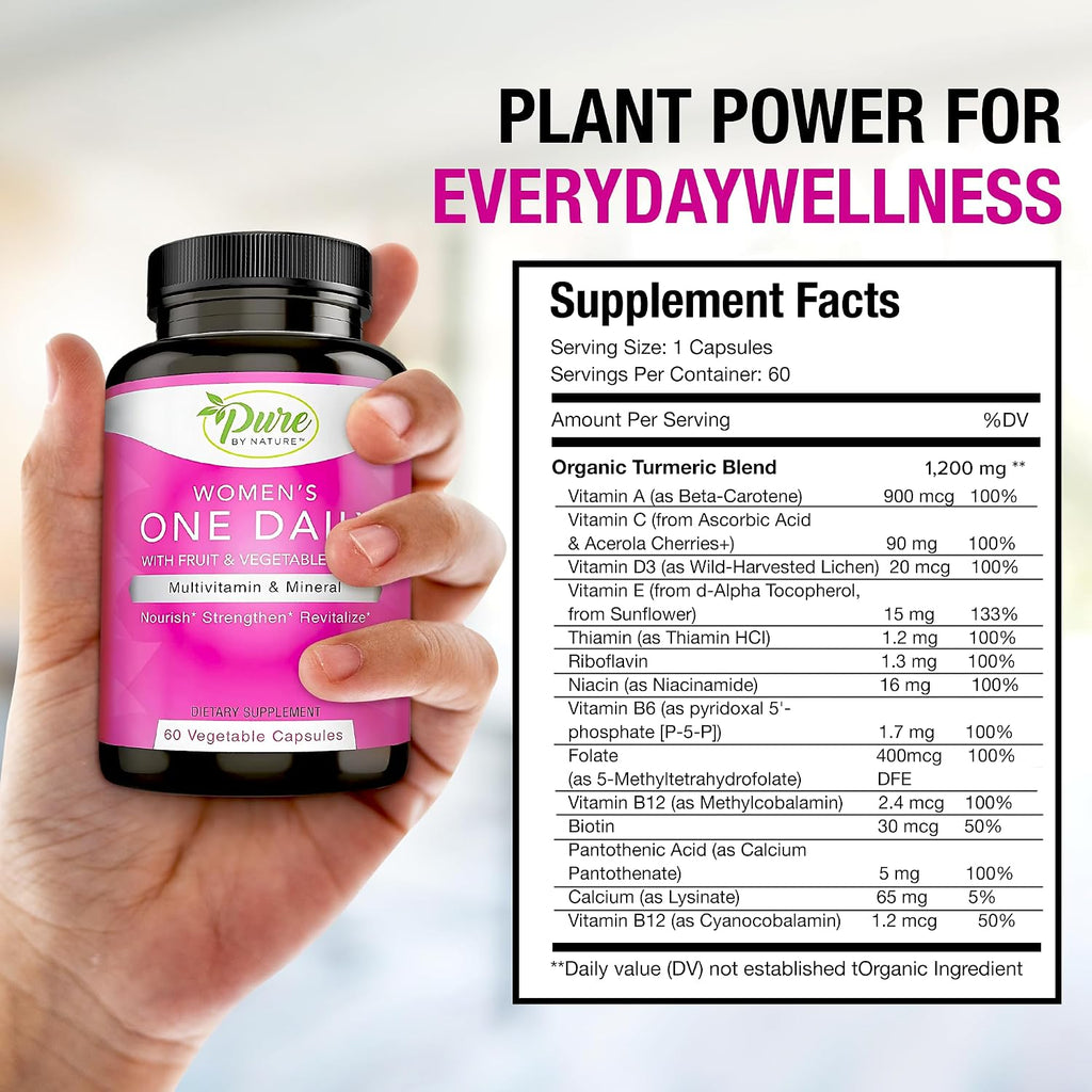 Pure By Nature Multivitamínico Diario para Mujeres, 60 Comprimidos