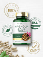 Carlyle Corteza de Magnolia | 180 Cápsulas en Polvo | Suplemento de Extracto Herbal | No-GMO, Sin Gluten