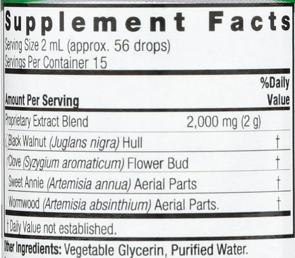 Nature's Answer Black Walnut and Wormwood Extract 30 mL