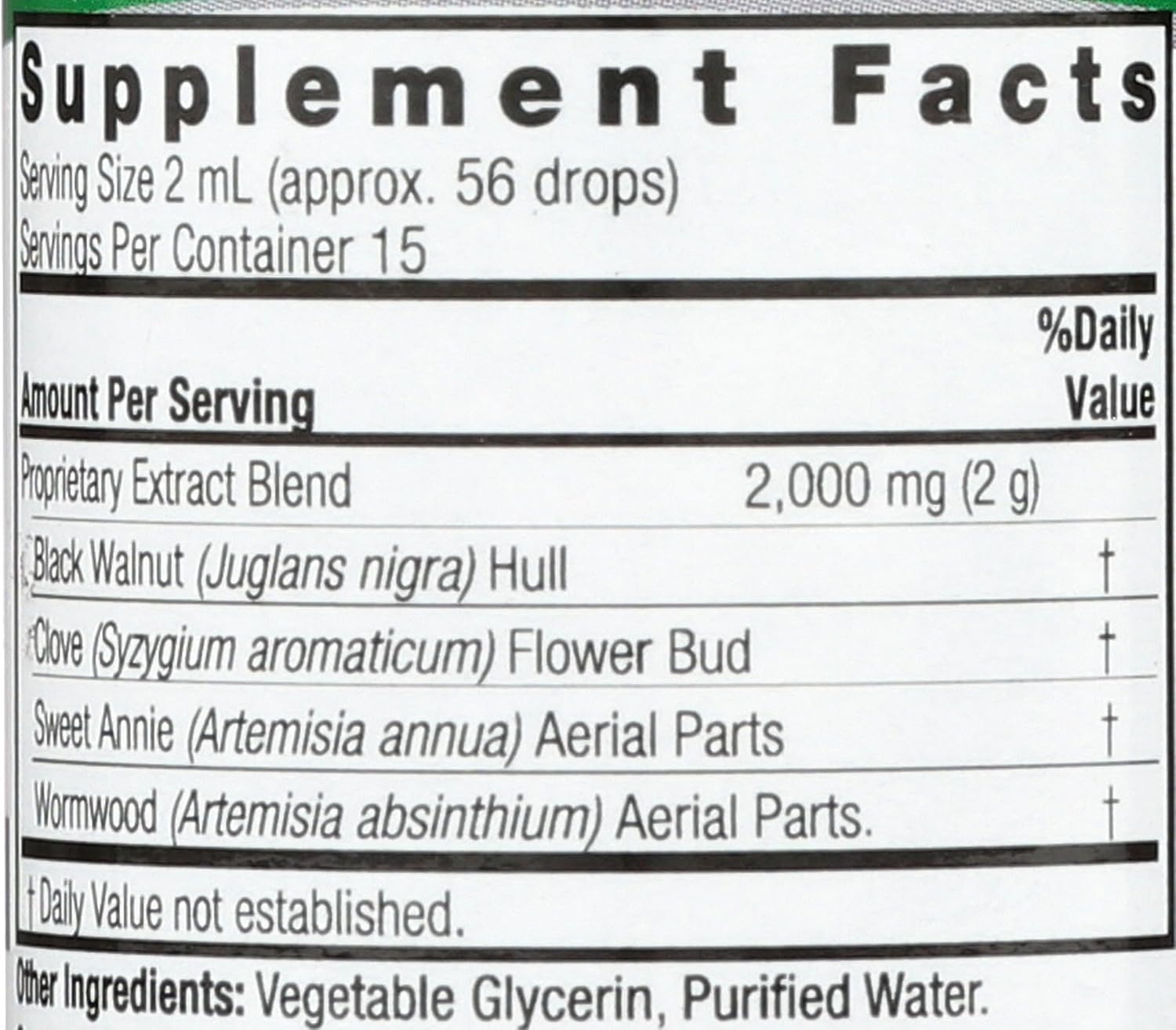 Nature's Answer Black Walnut and Wormwood Extract 30 mL
