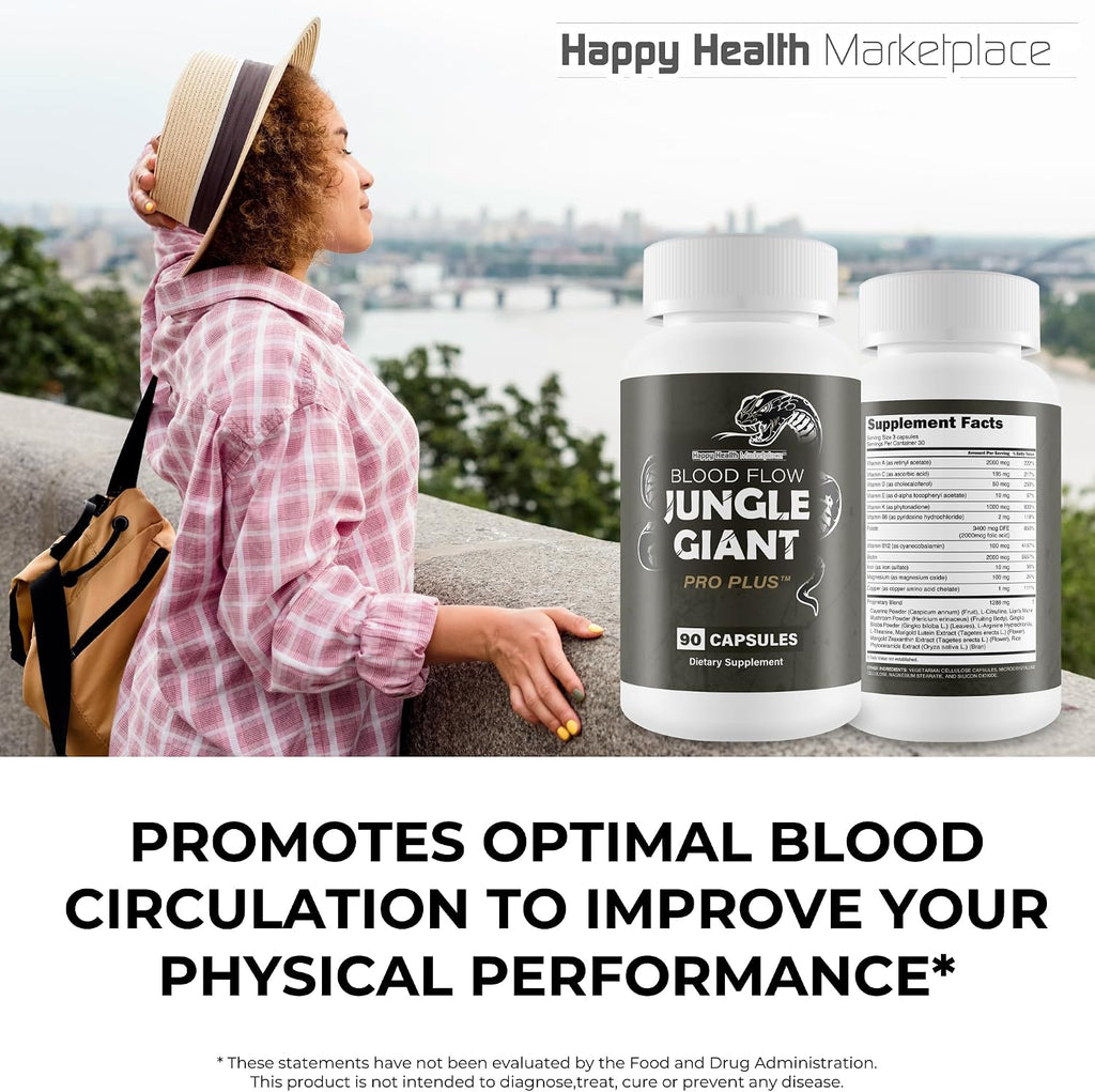 Blood Flow Jungle Giant Pro Plus - Suplemento Vasodilatador para Hombres