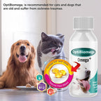 OptiBiomega Fish Oil for Dogs and Cats - Omega 3, Omega 6 and Zinc - 100 ml