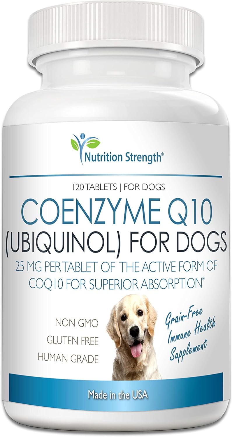 Nutrition Strength Coenzima Q10 para Perros - Ubiquinol, 120 Comprimidos Masticables