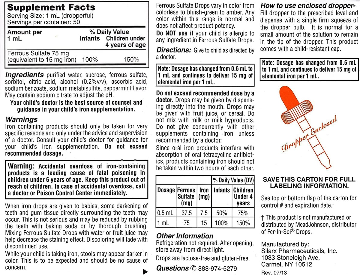 Ferrous Drops Suplemento de Hierro Líquido – Gotero dosificador: Permite una dosificación exacta y cómoda. – Image 3
