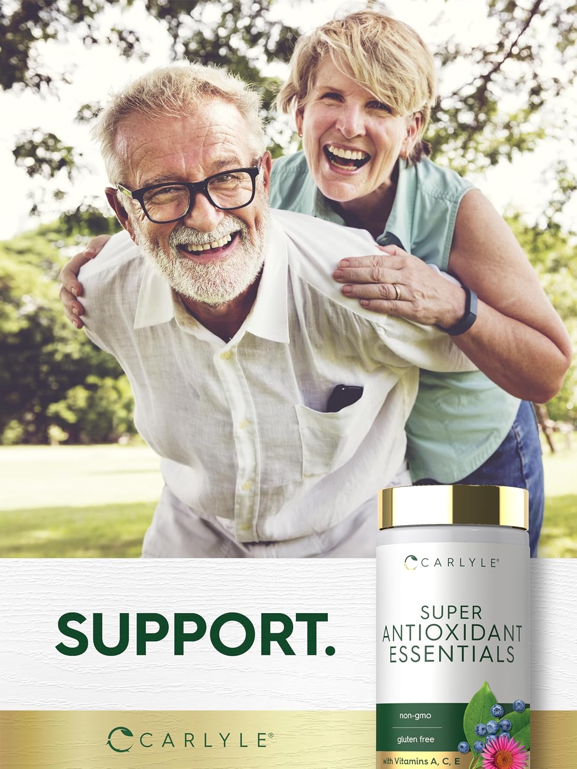 Carlyle Suplemento Antioxidante con Vitaminas A, C y E | 100 Comprimidos | Complejo Nutricional | Fórmula No GMO, Sin Gluten