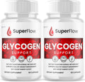 (2 Pack) Super Flow Glycogen Support – Fórmula Avanzada Glyco Optimizer, Cápsulas Naturales para el Bienestar Diario (120 Cápsulas)