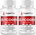 (2 Pack) Super Flow Glycogen Support – Fórmula Avanzada Glyco Optimizer, Cápsulas Naturales para el Bienestar Diario (120 Cápsulas)