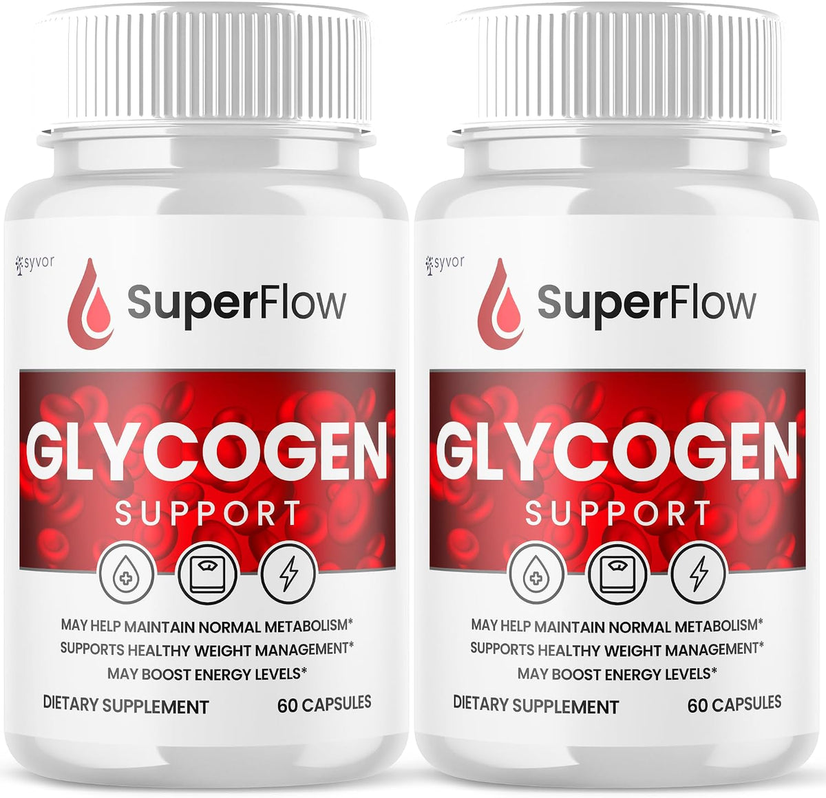 (2 Pack) Super Flow Glycogen Support – Fórmula Avanzada Glyco Optimizer, Cápsulas Naturales para el Bienestar Diario (120 Cápsulas) - görsel 1