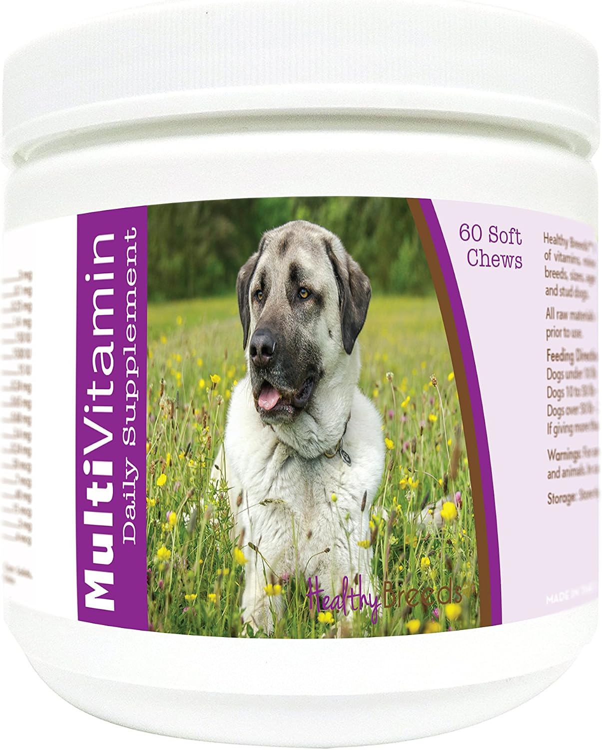 Healthy Breeds Anatolian Shepherd Dog Multi-Vitamin Soft Chews 60 uds