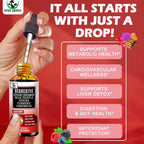 Berberine Drops 6-en-1 de Vita letuo - Complejo Líquido de Berberina con Canela, Cardo Mariano y Cúrcuma, 30 Dosis