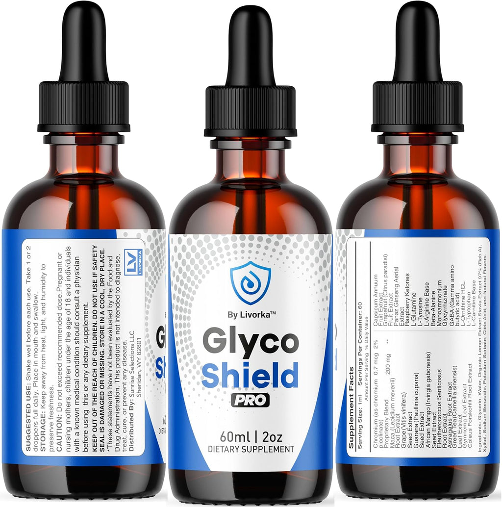 Glyco Shield Drops - Complemento Alimenticio en Gotas, 3 Botes