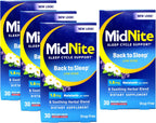MidNite Melatonina Baja Dosis 1.5 mg con Mezcla Herbal – 30 Comprimidos de Fusión Rápida (Pack de 4)