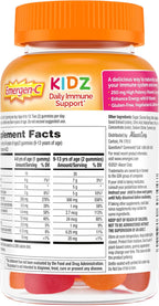 Emergen-C Kidz Gominolas de Apoyo Inmunológico Diario con Vitamina C y Vitaminas B, Sabor Fiesta de Frutas - 44 Gomitas