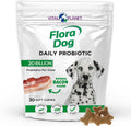 Vital Planet Flora Dog Probiotics for Dogs, 30 Bacon Flavored Chewables