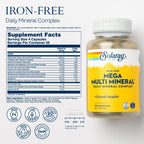SOLARAY Mega Multi Mineral - Complejo Mineral Diario, 100 Cápsulas Vegetales