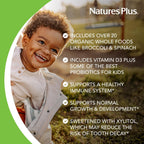 NaturesPlus Animal Parade Gold Multivitamínico Infantil - 60 Comprimidos Masticables Sabores Cereza, Naranja y Uva (Pack de 2)