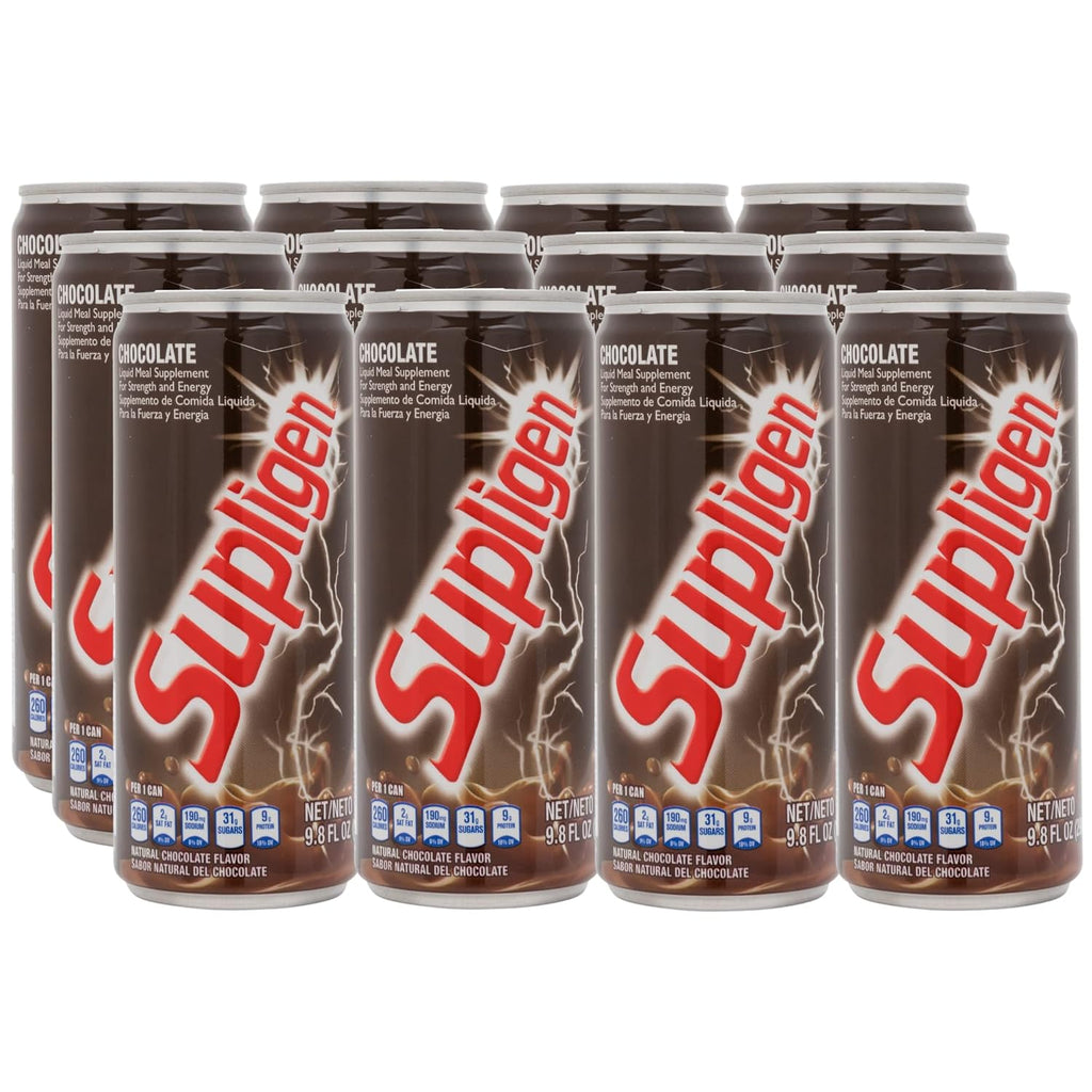 Supligen Chocolate - Batido Nutricional Líquido, 9.87 oz (Pack de 12)