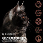 Wild Alaskan Salmon Oil for Dogs and Cats | Omega 3 Fish Oil Soft Gel Capsules | Skin and Coat, Joint and Heart Support | 1000mg EPA DHA | 120 Count