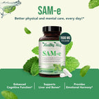 HealthyWayRx 1500mg SAM-e Suplemento de S-Adenosilmetionina - 60 Cápsulas