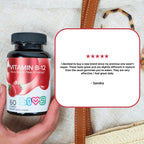 LIVS Vitamina B12 Gummies - 1500 mcg de Metilcobalamina Vegana - Suplemento para Energía, Metabolismo y Nervios - 60 Gominolas Sabor Frambuesa
