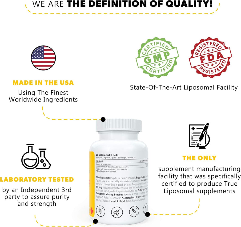 ATLANOVA True Liposomal Vitamina C 1000 mg - Cápsulas Veganas