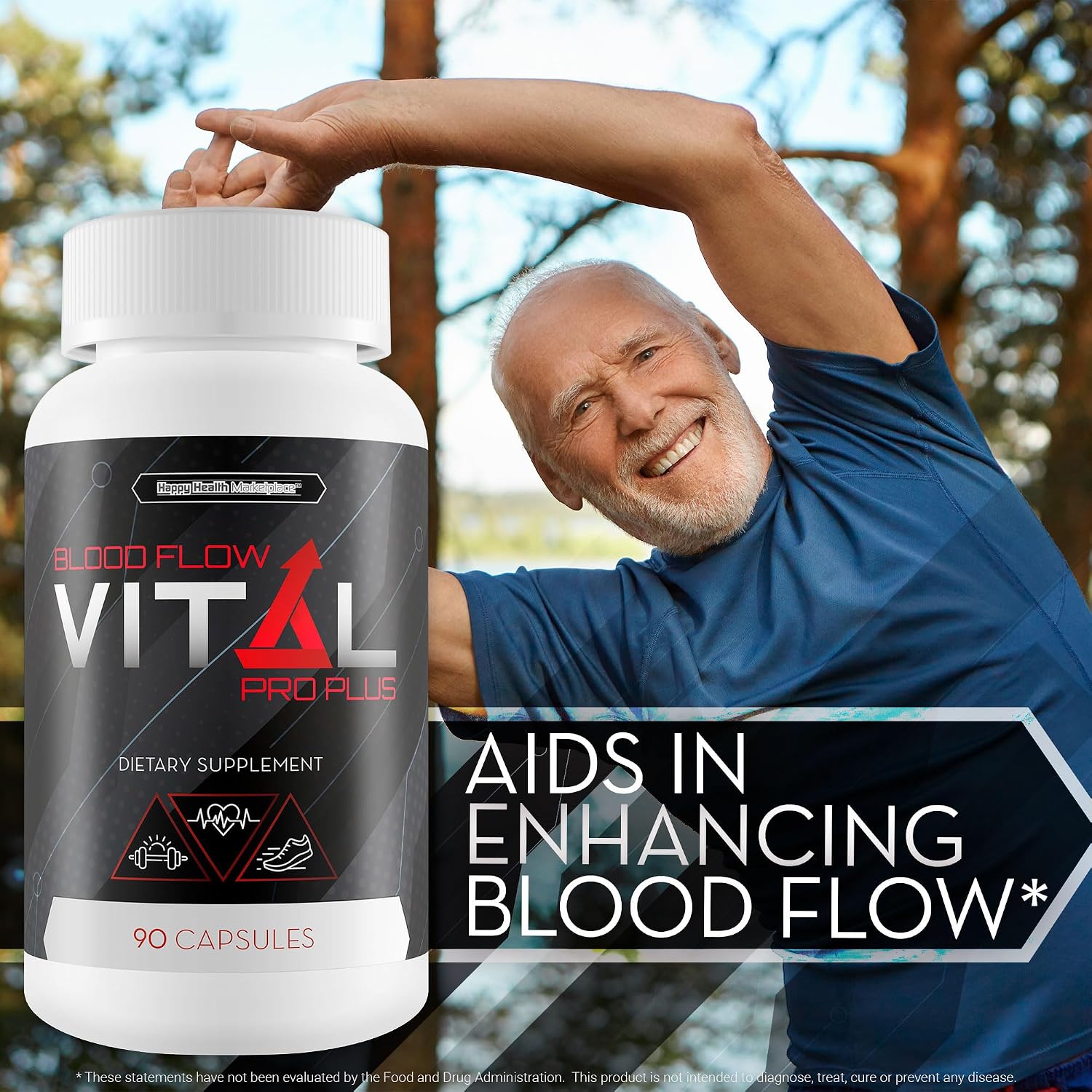 Blood Flow Vital Pro Plus - Fórmula Mejorada - Suplemento de Circulación para Hombres